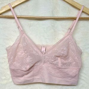 Victoria’s Secret Lounge Bralette - S Pink Lace
